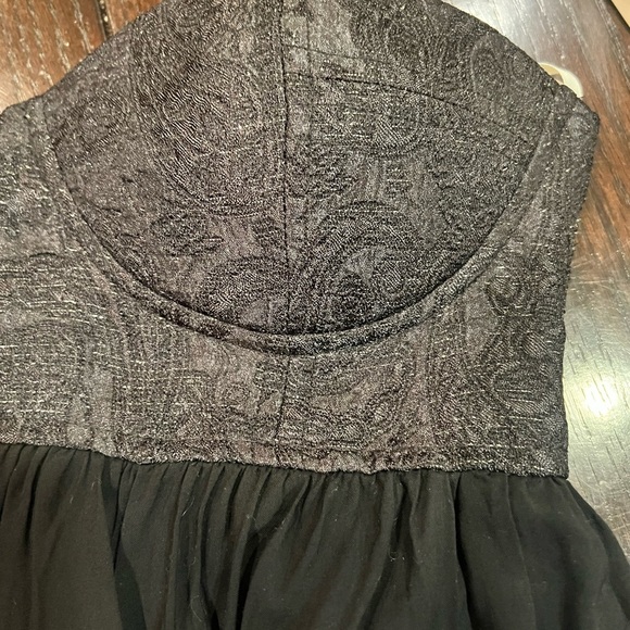 One Teaspoon Silver and Black Nickels & Dimes Strapless Babydoll Mini Dress NWT - Picture 12 of 12